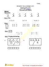 Đề kiểm tra cuối học kỳ I môn Toán 1 (Chân trời sáng tạo) - Năm học 2010-2011